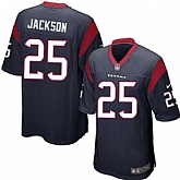Nike Men & Women & Youth Texans #25 Jackson Navy Team Color Game Jersey,baseball caps,new era cap wholesale,wholesale hats